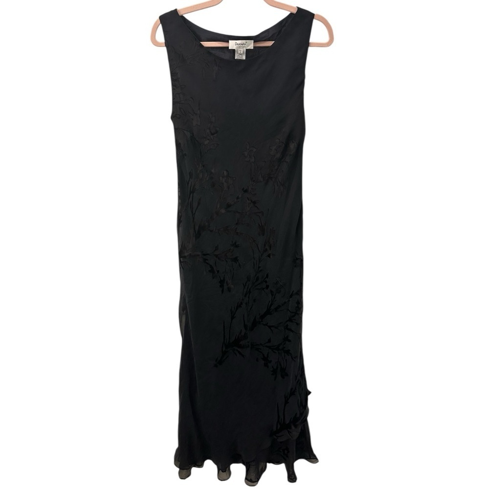 Vintage Dorman Silk Blend Jaquard Sleeveless Dress 90’s Y2K Sz S
